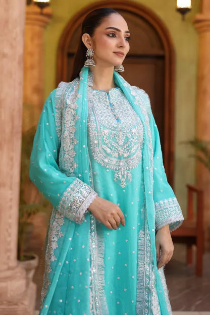 Fancy Ladies Suits Asim Jofa 1464 Light Aqua