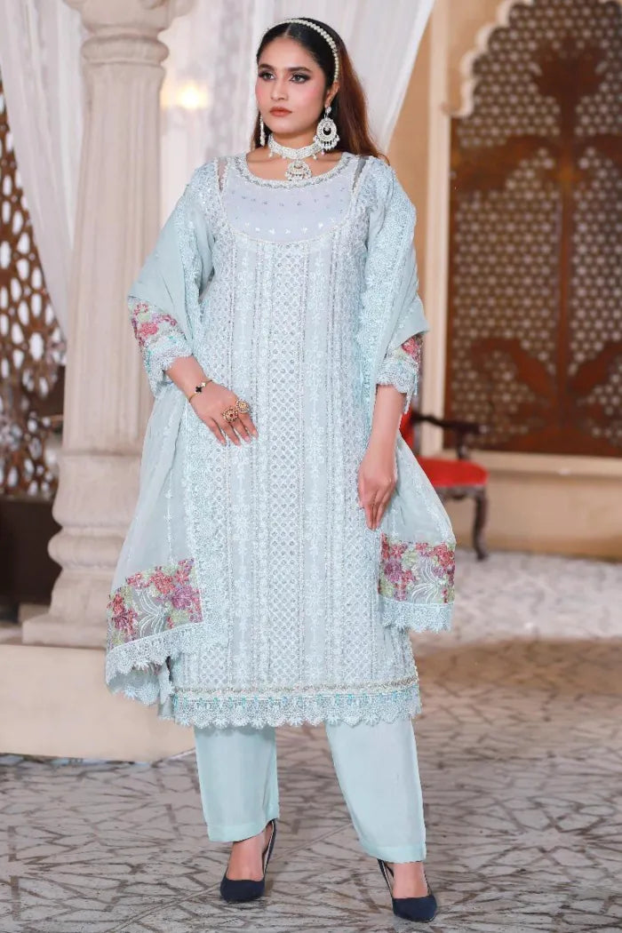 Fancy Ladies Suits Maria B 1464 Aqua