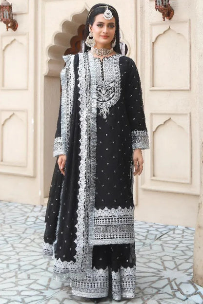 Partywear Chiffon Asim Jofa 1464 Black