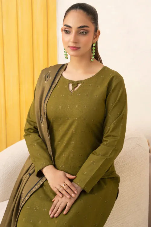 Pakistani Ready to Wear winter Khadder Mustardd Suit for Women – Winter Designer Collection