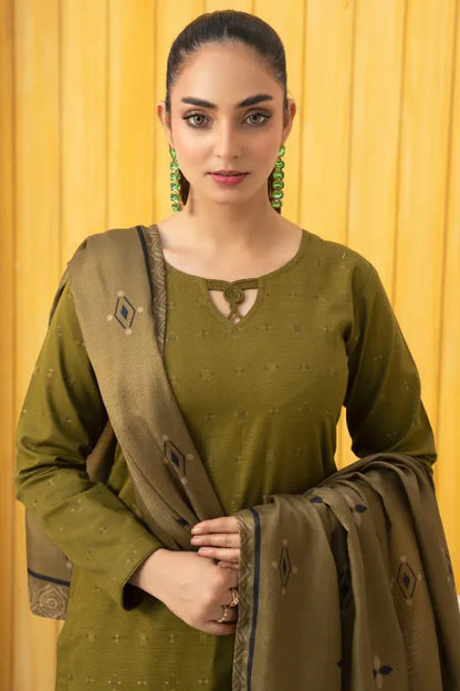 Pakistani Ready to Wear winter Khadder Mustardd Suit for Women – Winter Designer Collection